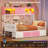 Daybed with High Bookcase & 6 Storage Drawers, 76.4"L x 53.9"W x 60.6"H-420381302-380085441