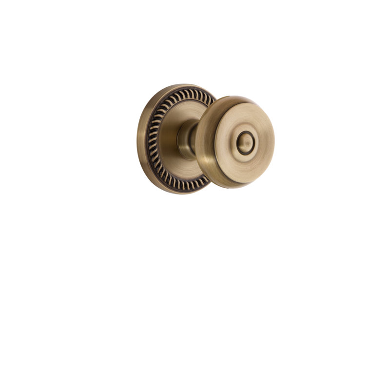 Rosace simple avec bouton Grandeur Newport, Laiton rétro