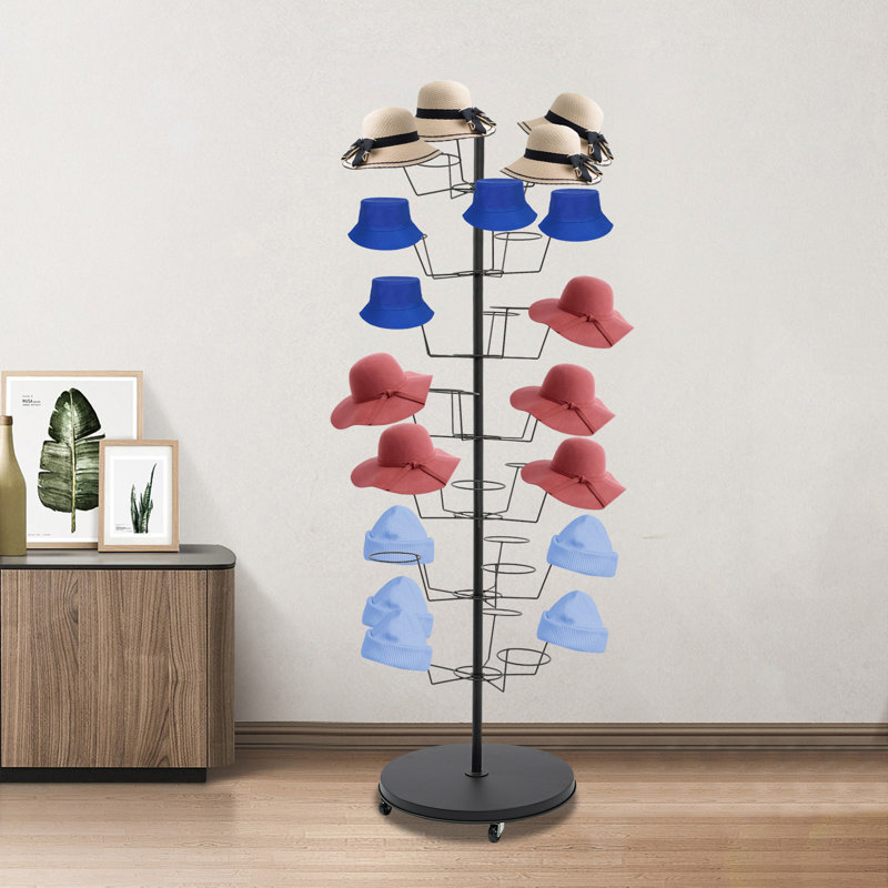 Tatyiana Multi-Layer Freestanding Hat Display Stand, Black