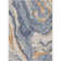  Abstract Harmony Modern Marble Blue Gold Flat-Weave Area Rug