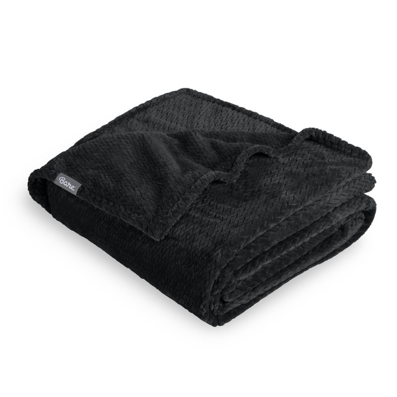 Couverture texturée Microplush, Simple/Simple TG, Noir