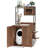 Cat Tower with Litter Box Enclosure with Shelves and Charging Station-351805562