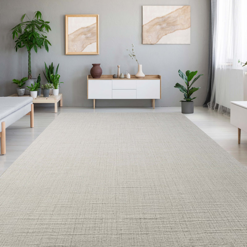 Wool Area Rug in Gray, Rectangle 15' x 25'