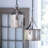 D11x15" Antique Silver Iron X-Light Chandelier, Large