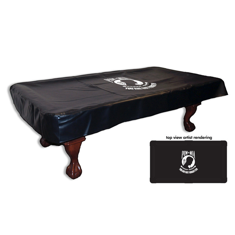 US Armed Forces Holland Bar Stool Plastic Pool Table Cover, 98", POW/MIA