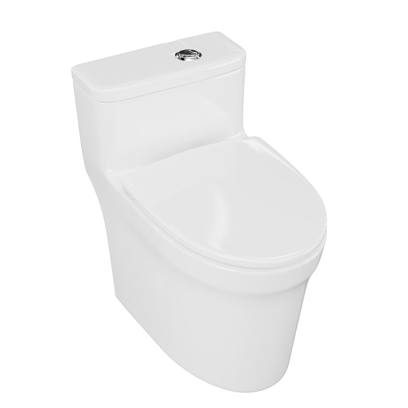 Rainlex 1.05 Gallons GPF Elongated Chair Height Floor Mounted Close Coupled Toilets (Seat Included)