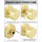 Gold Closet Door Knobs, Zinc-Alloy Brushed Gold Interior Passage Door Knobs, Brushed Brass Interior Doorknobs, Heavy Duty Round Indoor Satin Brass Doorknobs for Closet, Hallway, 1 Pack-134912838-134912836