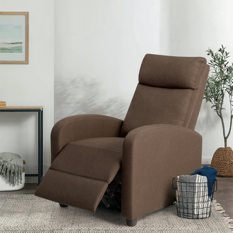 Fauteuil inclinable large de 28,8 po Kraker, Mélange de polyester brun