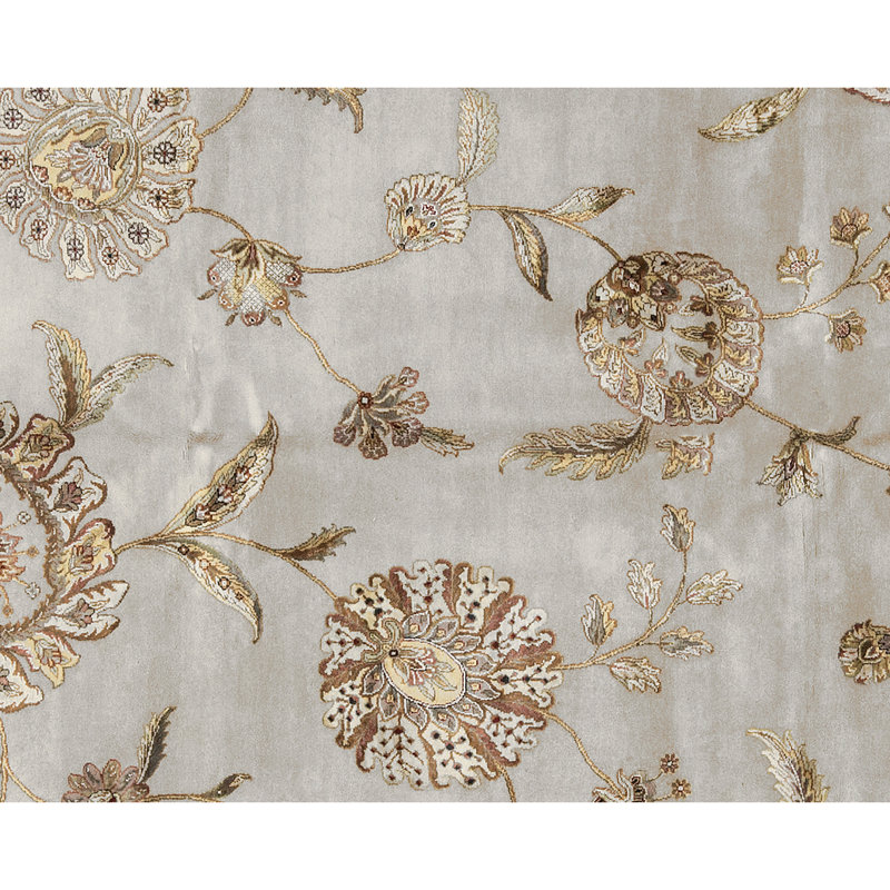 Floral Area Rug in Camel