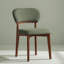Chaise de salle à manger rembourrée en boucle de style milieu du siècle avec dossier incurvé (ensemble de 4)-1683102698