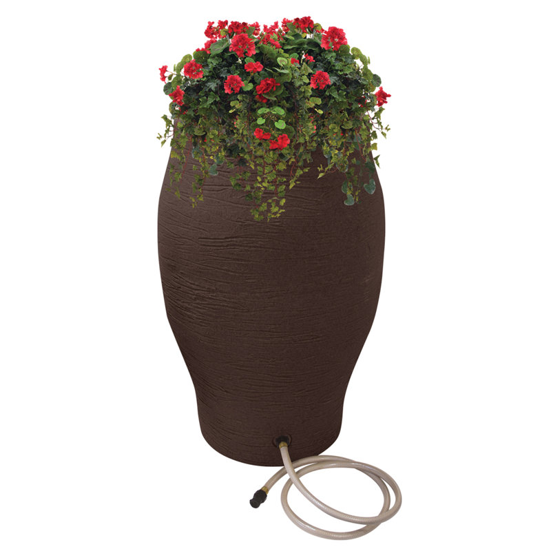 Baril de pluie plat, Brun osier, 60 gallons