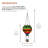 10"-19"H Adjustable Solar Hanging Balloon with Flicker LED Lights
