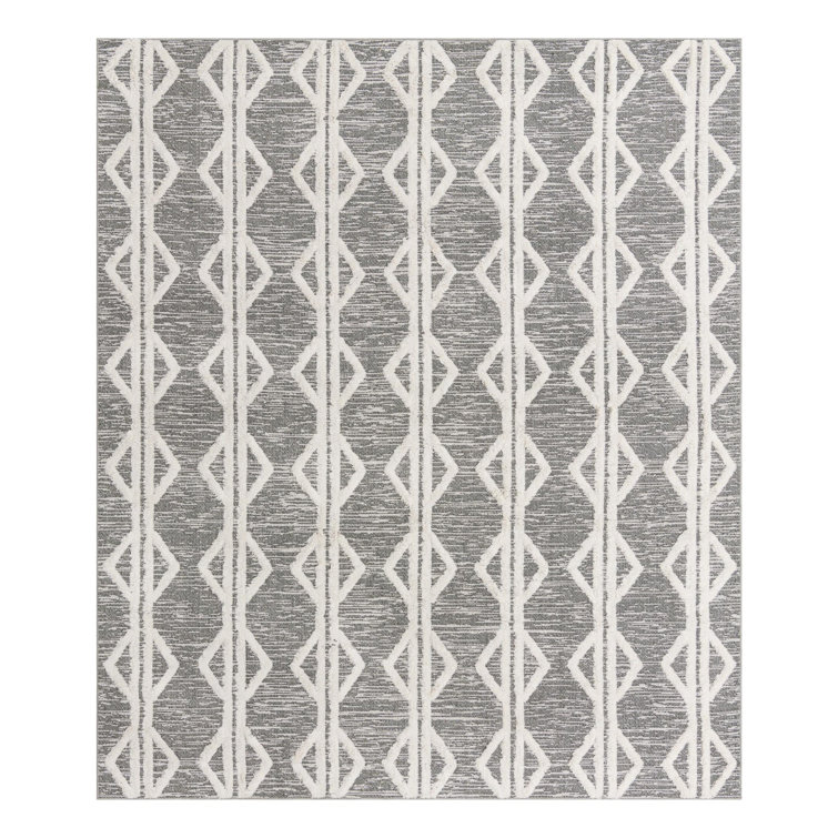 Tapis gris en coton Casa
