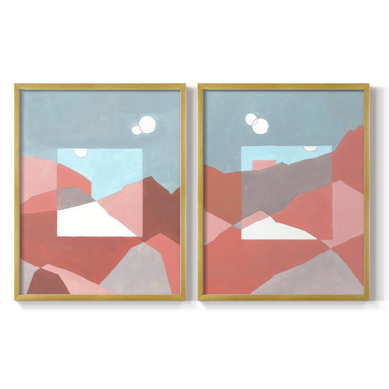 «Desert Dreamscape I», reproduction encadrée de qualité supérieure - prête à être accrochée - aucun clou requis - aucun clou requis