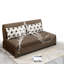 Canapé-coussin en lin brun foncé-648212284
