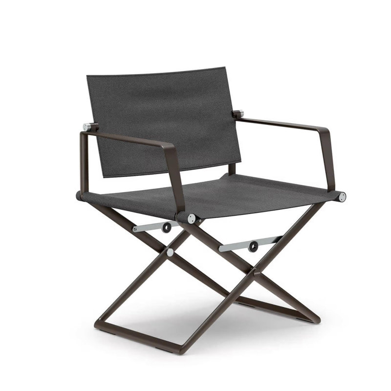 Seax Folding Director Chair, Sail Shade, Black Pepper