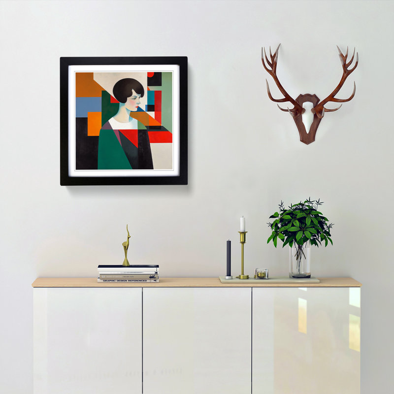 Single Picture Frame Print on Wood, Black Framed