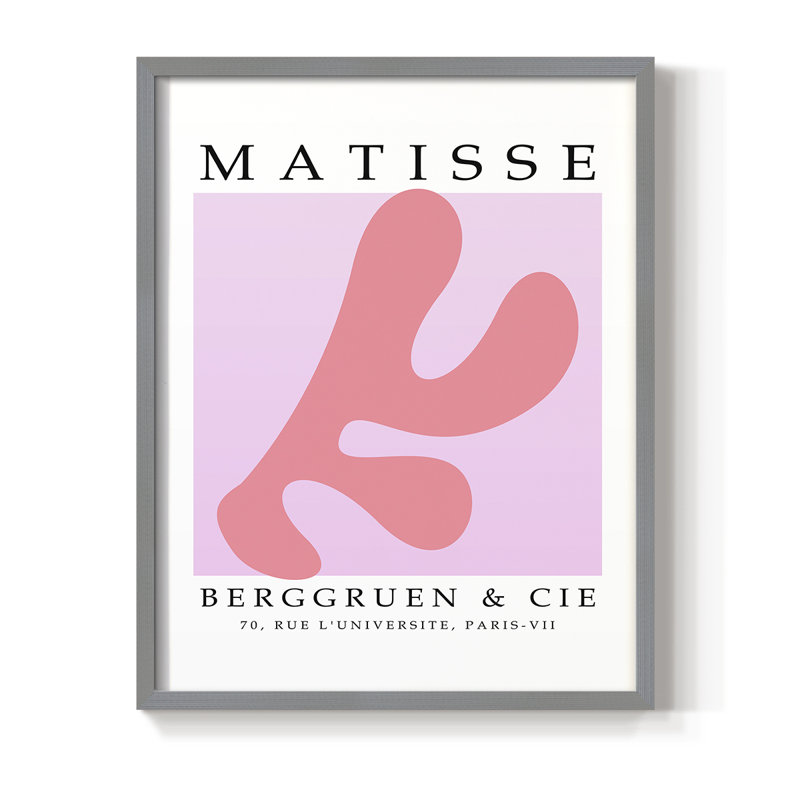 Matisse Cxxxiii, reproduction encadrée - bois massif, Gris, H 10 po x l 8 po