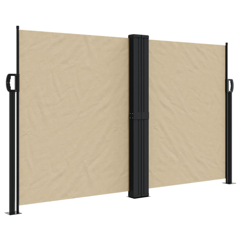 Auvent latéral rétractable Vidaxl anthracite, H 55,1 po x l 472,4 po, Beige