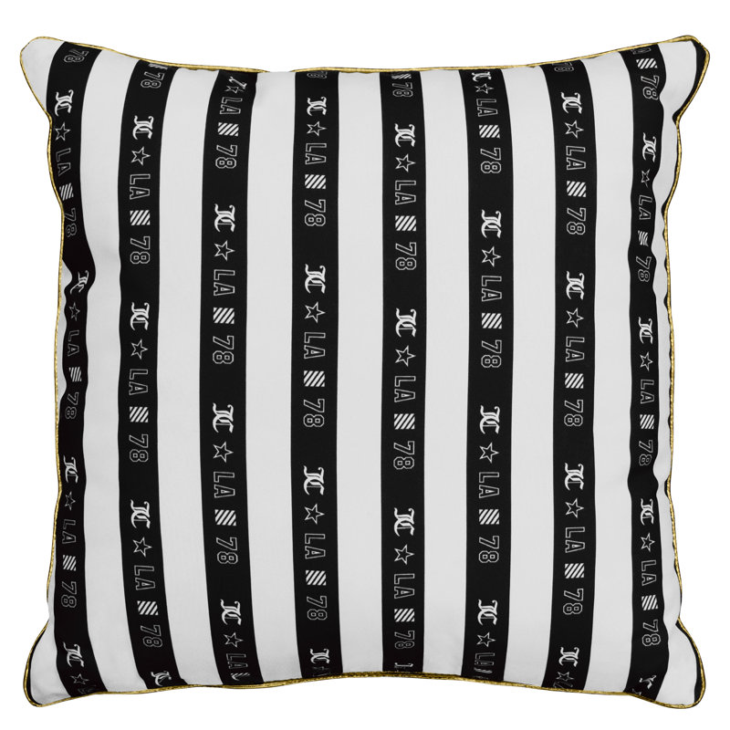Juicy Couture Luxe Palm Indoor/Outdoor Throw Pillows - 18" x 18", Pink/Golden
