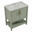 30" Bathroom Vanity With Ceramic Sink And Versatile Storage - Ideal For Small Bathrooms-120329951