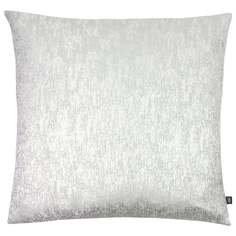 Calhoun Abstract Sun Yellow/ Gold Square Cushion, Feathers, Slate/Steel