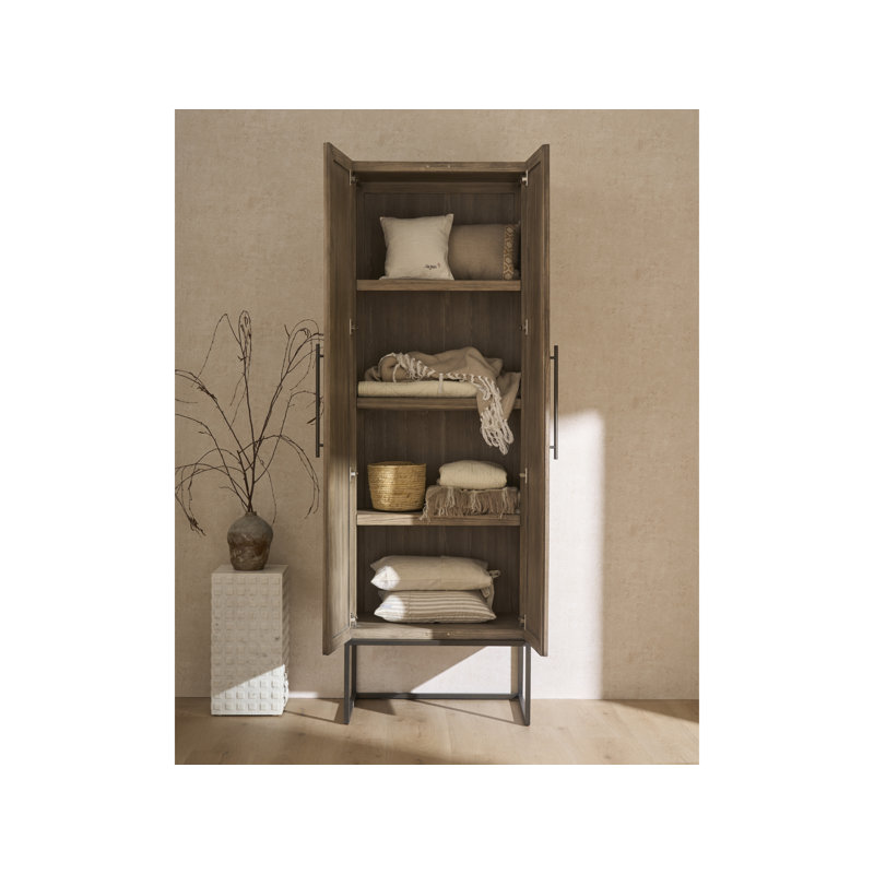 Armoire en bois massif Baxley, Bronze