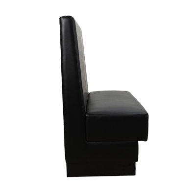 Single-Sided Restaurant Booth Seating - Black