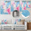 Nuage blanc bleu ciel Miami - art mural abstrait salon-1288119415-1288119419