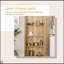 Stylish Pinewood Kitchen Pantry Cabinet With Adjustable Shelves And Soft-Close Doors