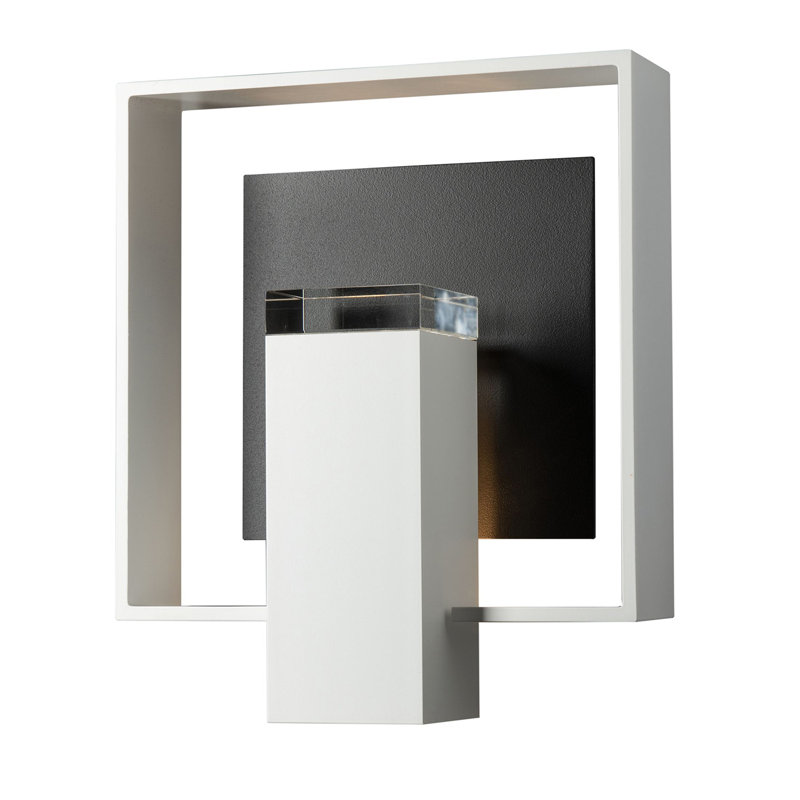 Applique murale en aluminium, H 8,5 po x l 7 po x P 4 po, Blanc marin, Blanc marin