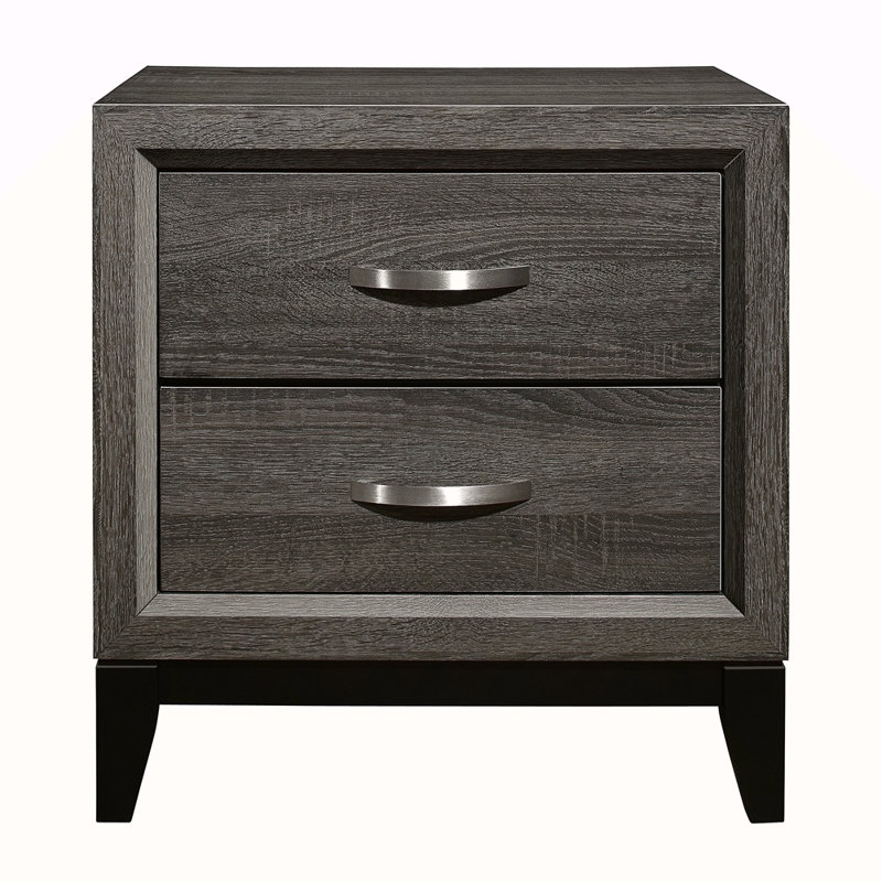 Contemporary Styling 1Pc Nightstand Dovetail Drawers Unique Bedroom Furniture