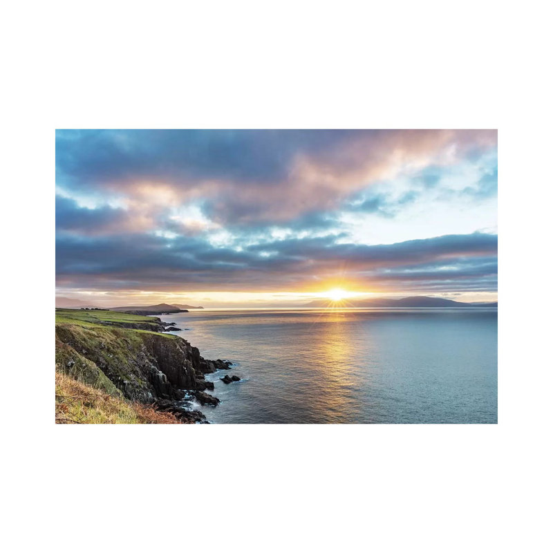 Sunrise Over Dingle Bay As Fishing Boats Heads Out In County Kerry, Dingle, Ireland by Chuck Haney - Wrapped Canvas Print