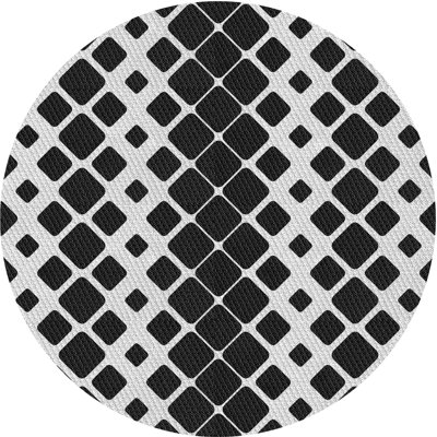 Gris/noir à motif Tapis décoratif