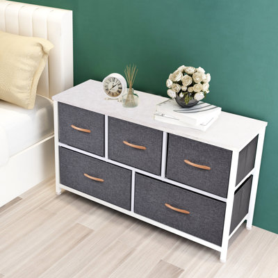Croyl Steel 100 cm W Chest of 5 Drawers