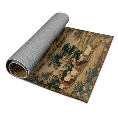 Tapis d'intérieur et d'extérieur brun français