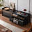 Mirod Modern TV Stand With Ample Storage, Four Drawer Design, Tempered Glass, Built - In Charging Ports And Ambient LED Lighting For Any Decor Style-114223392