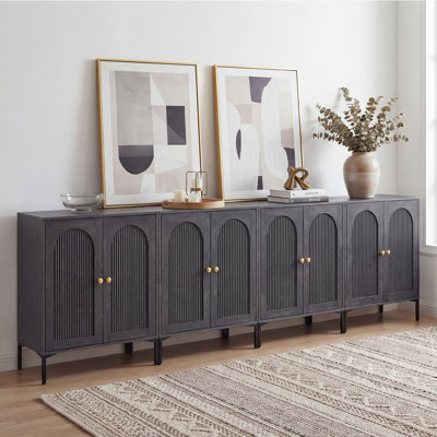 Buffet moderne cannelé avec rangement