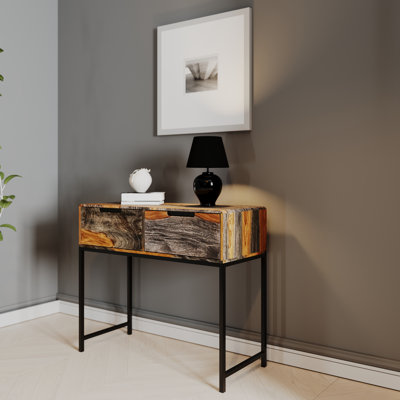 Goa 90cm Solid Wood Top Console Table