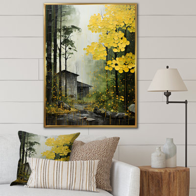 " Yellow Trees Verdant Canopy Patchwork "