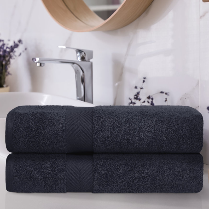 Drap de bain 100% coton Blue Nile Mills, Noir