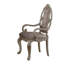Chaise avec accoudoirs avec boutons capitonnés (ensemble de 2)