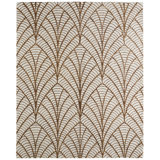Wallace Modern Ikat White Area Rug