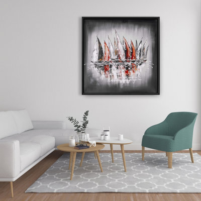 " Sailboats With Paint Splash "