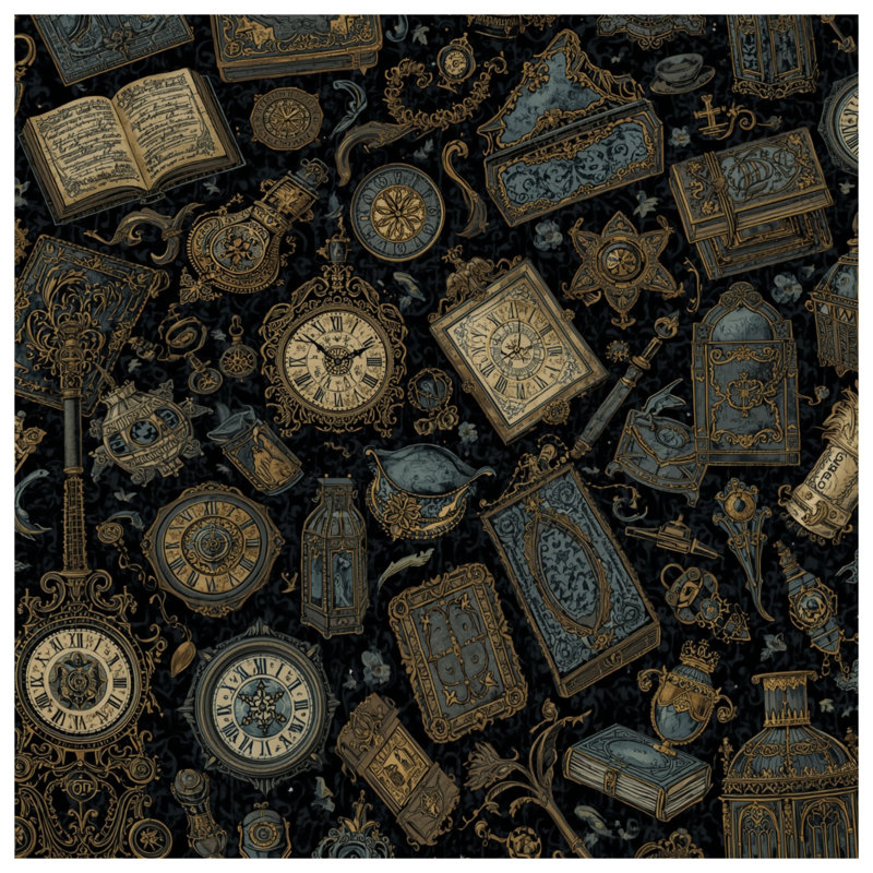 Horloges et housses de couette rétro, Grand lit