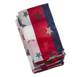 Patriotic Stars & Checkered Napkin – Americana Table Linen for Fourth of July, Independence Day & Holiday Entertaining, 20"x20"