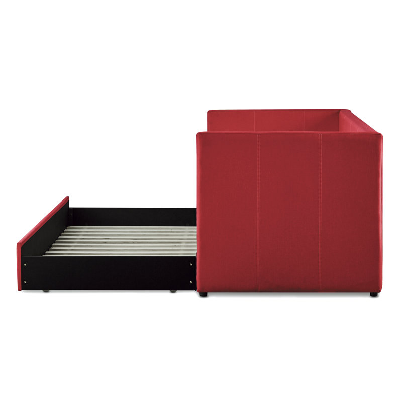 Lit de jour avec couchette Kohan, Rouge
