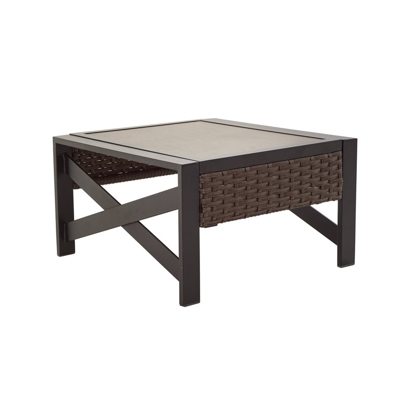 Ajai Square Metal Outdoor Side Table , 21.7'' in. W 21.7'' in. D