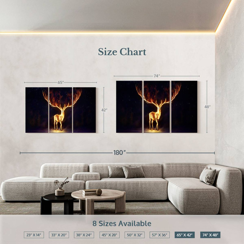 Kelan Fire Walker, 42" H x 65" W