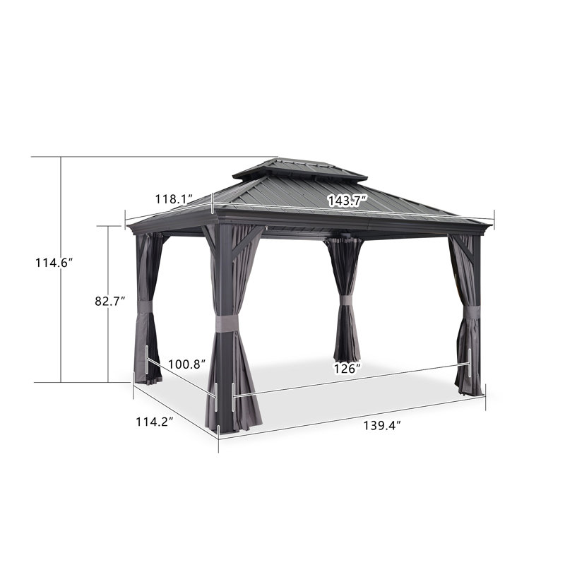 Mei 3.5m x 3m Aluminium Patio Gazebo